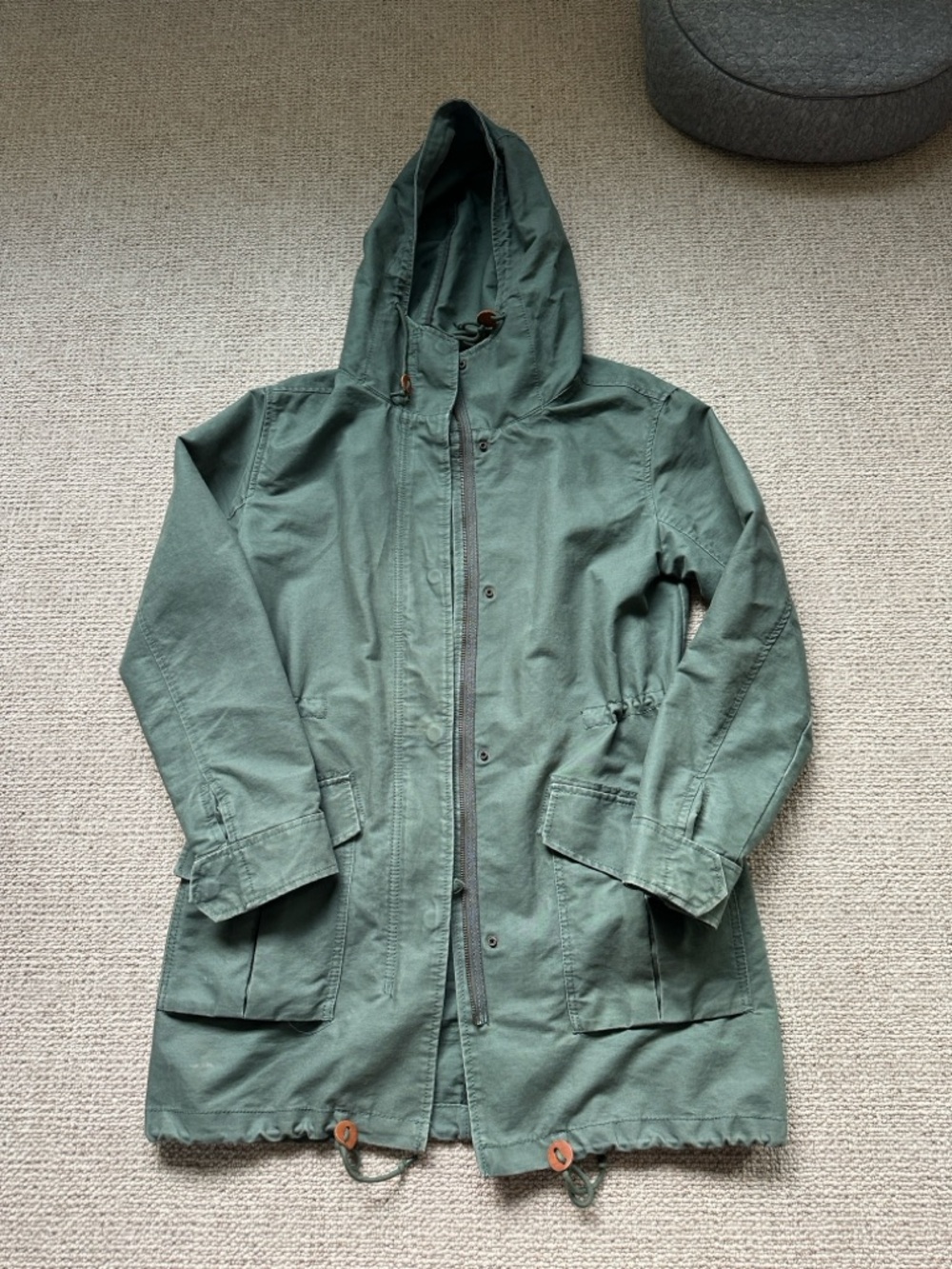 Abercrombie & Fitch Olive Green Utility Jacket with Hood